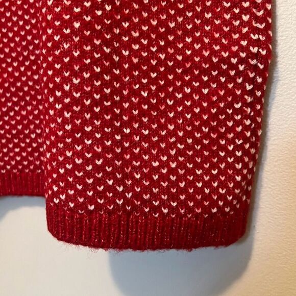 Evsie Girl’s Red Chevron Long Sleeve Crew Neck Sweater Dress Small NWT - Picture 3 of 7